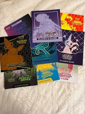 Pokemon Player's Guides Set - Purple, Blue, Yellow, Black, Green, Orange, Pink